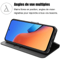 Miniatyrbillede 2 af 4: Cover til Xiaomi Redmi 12 4G-5G - Stødbeskyttelse - PU Læder Etui - Standfunktion - Sort Svart