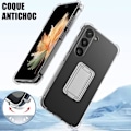 Miniatyrbillede 4 af 4: Coque - Google - Pixel 9 Pro XL - Silikone Antichok - Transparent - Justerbar Støtte Sort Transparent