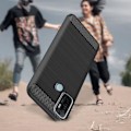Miniatyrbillede 4 af 4: Taske til OPPO A53S Sort Silikone Anti Shock Steel Lines Design TPU Beskyttelse Sort Transparent