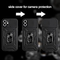 Miniatyrbillede 3 af 4: Taske til Redmi 9A (6,53") sort tyk anti-ridse hård stødsikker Army Style forstærket kant Svart