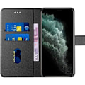 Miniatyrbillede 4 af 4: Cover til iPhone 13 mini sort fuldklap og 2 hærdet glas skærmbeskytter E.F.Connection Svart