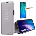 Miniatyrbild 1 av 4: Fodral för Redmi 8(6,21") härdat glas medföljer spegeleffekt Anti-chock Solid förstärkt skydd Silver silver
