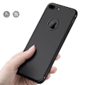 Miniatyrbild 4 av 4: Stötsäkert Anti-Scratch Matt Silikon iPhone 8 Plus Fodral - Svart + Gratis väska Svart