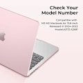 Miniatyrbillede 6 af 6: Coque kompatibel med MacBook Air 13,6 tommer M2 M3 M4 A2681 A3113 A3240, 2022 2024 2025 udgave med Touch ID, beskyttelsesskal Färg: Kristallrosa