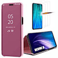 Miniatyrbild 1 av 4: Hårt skyddsfodral för Redmi 8 - E.F.CONNECTION - Spegeleffekt - Härdat glas ingår - Rosa rosa