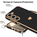 Miniatyrbillede 4 af 4: Skulderrem Case til Xiaomi Redmi 12C - Redmi 11A Soft Heart Pattern Silikone Sort