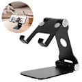 Miniatyrbillede 2 af 4: KEM Aluminiumslegering Foldbar Tablet Telefon Holder - Sort