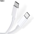 Miniatyrbillede 1 af 4: 2-pak USB-C til USB-C-kabel til OPPO Find X5 Pro - Find X5 Lite - Find X5 - Hvid