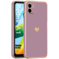 Miniatyrbild 1 av 4: Coque - Xiaomi - Redmi A1/A2 - Lila - Antichock - Mönster Guldhjärta Lila
