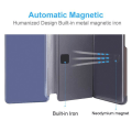 Miniatyrbild 4 av 4: Xiaomi Redmi Note 8 Pro-fodral + [2-pack] härdat glas, spegelfodral med skyddande flipstativ för Xiaomi Redmi Note 8 Pro - Blå