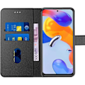Miniatyrbild 2 av 4: Skyddsfodral för Redmi Note 11 Pro - E.F.CONNECTION - Läderplånbokseffekt - Svart Svart