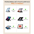 Miniatyrbild 2 av 6: Tangentbord för Microsoft Surface Pro 7 Plus / 7 / 6 / 5 / 4 / 3, Bluetooth Bakgrundsbelysning AZERTY med Pekplatta