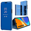 Miniatyrbild 1 av 4: Fodral för Redmi 9C (5,7") Spegeleffekt Tanlucent fönsterförstärkt skydd Blå blå