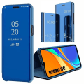 Miniatyrbillede 1 af 4: Etui til Redmi 9C (5,7") Spejleffekt Tanlucent Vindue Forstærket Beskyttelse Blå blå