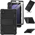 Miniatyrbillede 1 af 6: Cover til Samsung Galaxy Tab A9 (8,7 Tommer) Hel beskyttelse mod stød Hybrid med støtte - Sort Svart