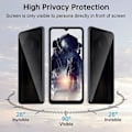 Miniatyrbillede 2 af 4: 3 stykker anti-spion hærdet glas til Xiaomi Redmi 10C - Sort Svart
