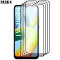 Miniatyrbillede 1 af 4: 4 x Fuldt hærdet glas til Redmi A1/A2 skærmbeskytter Transparent med svart kant