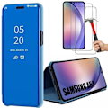 Miniatyrbillede 1 af 4: Beskyttelsesetui til Samsung Galaxy A54 - E.F.CONNECTION - Spejleffekt - Stødsikker - Blå Blå