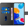 Miniatyrbillede 3 af 4: Beskyttelsesskal - Redmi - Note 11/Note 11S - Sort - Læderlook - 360° beskyttelse Svart