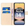 Miniatyrbild 3 av 6: Coque för Xiaomi Redmi Note 14 5G (ej för 4G) Anti-Rip Anti-Chock Skydd Syntetiskt Läder Guld gyllene