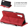 Miniatyrbillede 2 af 4: Coque - E.F.Connection - Redmi Note 12 Pro 5G - PU-læder - Tegnebog - Justerbar støtte Röd