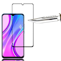 Miniatyrbillede 3 af 4: Til Xiaomi Redmi 9 6.53": 1 farve fuldskærms skærmbeskytter i hærdet glas - SORT