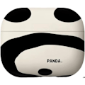 Miniatyrbillede 1 af 6: Cover til AirPods 3 2021, Blødt Silikonebeskyttelse Stødabsorberende Kradsesikker med Håndledsrem - Hvid og Sort Panda Mønster vit svart