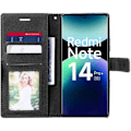 Miniatyrbild 3 av 6: Coque för Xiaomi Redmi Note 14 Pro Plus 5G/Note 14 Pro+ 5G, Skydd Stöttåligt Syntetläder Mjuk Brun/Svart Brun svart