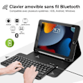 Miniatyrbild 3 av 6: Coque Tangentbord för iPad 10,2 Tum (7/8/9:e Generationen, 2019/2020/2021) Skydd i Syntetläder med Bluetooth Tangentbord