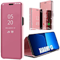 Miniatyrbillede 1 af 4: Taske til Xiaomi 13 Smart Case Stødsikker spejleffekt Design Fuld beskyttelse Pink Rosa