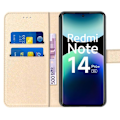 Miniatyrbillede 3 af 6: Coque til Xiaomi Redmi Note 14 Pro Plus 5G/Note 14 Pro+ 5G, Anti-Ridser Syntetisk Læder Blød - Guld gyllene