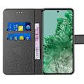 Miniatyrbild 3 av 4: Heltäckande fodral till Google Pixel 8 Pro - Stötsäkert syntetiskt läder Flap Protection Svart