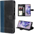 Miniatyrbillede 1 af 4: Flip-etui til Redmi Note 12 Pro+ - Note 12 Pro Plus - Marineblå-sort lædereffekt