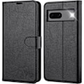 Miniatyrbillede 1 af 4: Cover til Google Pixel 7 Anti-Scratch Card Holder Blødt PU-læder 360 grader - sort Svart