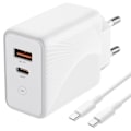 Miniatyrbild 1 av 4: 30W 2-i-1 PD 20W+QC 3.0 USB-laddare med USB-C-kabel för Xiaomi Mi 10 - 10 Lite - 10 Pro - 10T - 10T Lite - 10T Pro