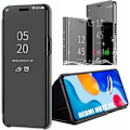 Miniatyrbillede 1 af 4: Etui til Xiaomi Redmi Note 11 - 11S sort helkrop anti-ridse anti-shock spejleffekt Elegant Svart