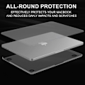 Miniatyrbild 5 av 6: Coque kompatibel med MacBook Air 13,6 tum M4 M3 M2 2025-2022 utgåva A3240 A3113 A2681, skyddsfodral hård hölje [A3] Färg: Matt Transparent
