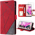 Miniatyrbillede 1 af 4: Coque - E.F.Connection - Redmi Note 12S - Retro Læder Etui - 2 Hærdede Glas - Rød Röd