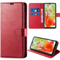 Miniatyrbillede 1 af 4: Etui til Xiaomi Redmi 12C-11A Beskyttelse Anti-ridse Læder Effekt Flap Rød