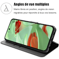 Miniatyrbild 2 av 4: Fodral för Google Pixel 9 Pro, Anti-Scratch Card-hållare Mjukt syntetiskt läder - Svart