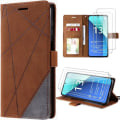 Miniatyrbillede 1 af 4: Coque + 2 Glas Trempede - Xiaomi - Redmi Note 13 4G - Magnetisk PU Læder Etui - Brun - Blød kastanj