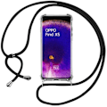 Miniatyrbild 1 av 4: Skyddsfodral för OPPO Find X5 - E.F.CONNECTION - Tunt med svart sladd - Anti-shock förstärkt skydd Klar / Svart