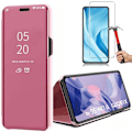 Miniatyrbild 1 av 4: Fodral till Xiaomi Mi 11 Lite + 2 härdade glasögon. Translucent spegeleffektfodral Förstärkt skydd Rosa Rosa