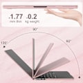 Miniatyrbillede 5 af 6: Coque kompatibel med MacBook Air 13,6 tommer M4 M3 M2 2025-2022 udgivelse A3240 A3113 A2681, beskyttelseshus hård skal, lyserød Färg: Rosa