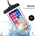 Miniatyrbild 1 av 4: Vattentät Fodral - E.F.CONNECTION - 2-pack - Smartphone Skydd - Tillgång till Pekskärm - Perfekt för Simning Svart