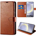 Miniatyrbillede 1 af 4: Coque - Samsung - Galaxy S24 Plus - PU læder - Brun - Dobbelt magnetlås kastanj