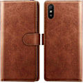 Miniatyrbild 1 av 3: Fodral för Redmi 9A Soft Wallet Stötsäker korthållare Skydd PU Läder - Brun kastanj