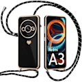 Miniatyrbillede 1 af 4: Coque - Xiaomi - Redmi A3 - Hybrid Silikone - Stødabsorberende Beskyttelse - Hjerte Mønster Svart