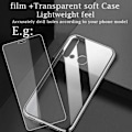 Miniatyrbild 2 av 4: Fodral för Oppo A74 5G/A54 5G/A93 5G, mjukt, transparent, lätt skydd, härdat glas ingår Transparent