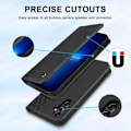 Miniatyrbillede 3 af 4: Coque - E.F.Connection - til Xiaomi Redmi 13C i Sort PU Læder - med 2 Tempered Glas Svart